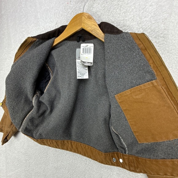 Carhartt Detroit Jacket Fleece Lined Youth Medium (8) YYJ97 BRN Brown NWT NOS - Picture 12 of 12